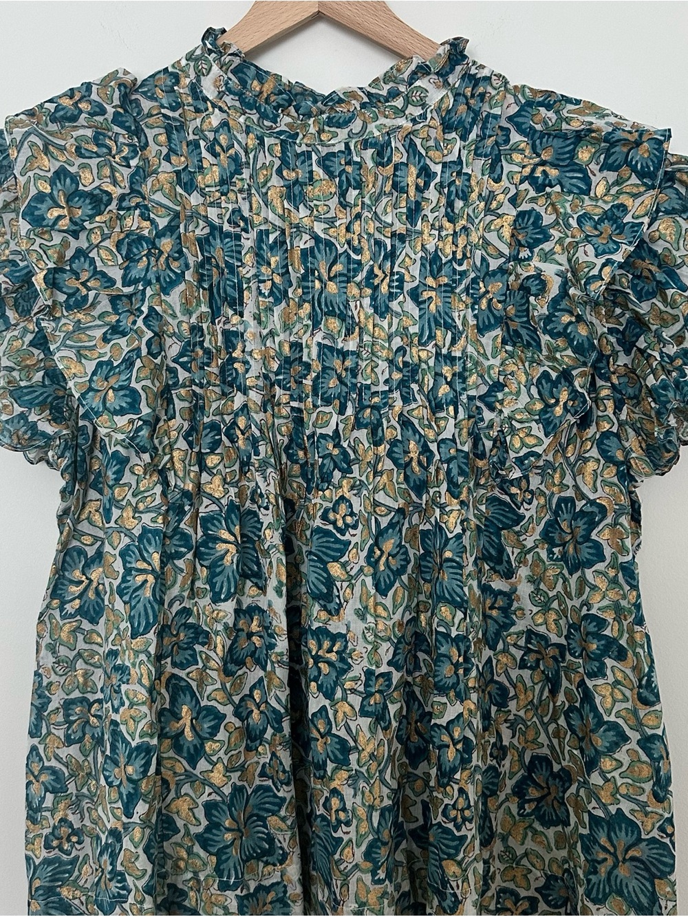 Oliphant Pintuck Ruffle Top - Picture 3 of 12